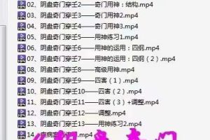 旭阳老师阴盘奇门穿壬教学视频14集