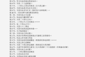 张乃懿天风星‬水、无锡拜师资料《天星风S堪舆内部绝密讲义+24山吉凶应事  龙向分房法》185页pdf