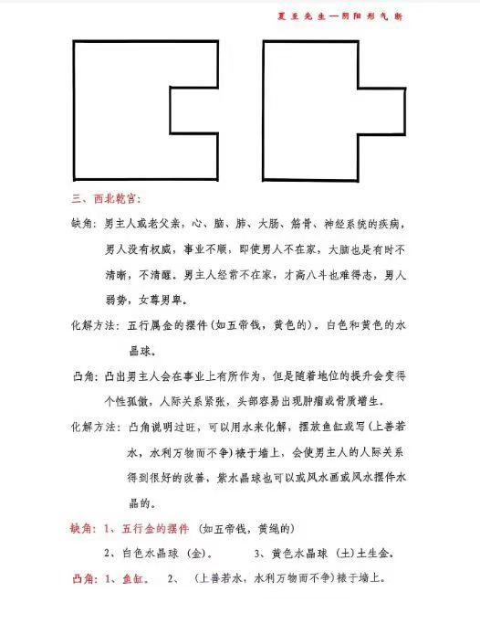 丙午年 夏至先生阴阳形气断 房屋缺角和凸角的问题与化解